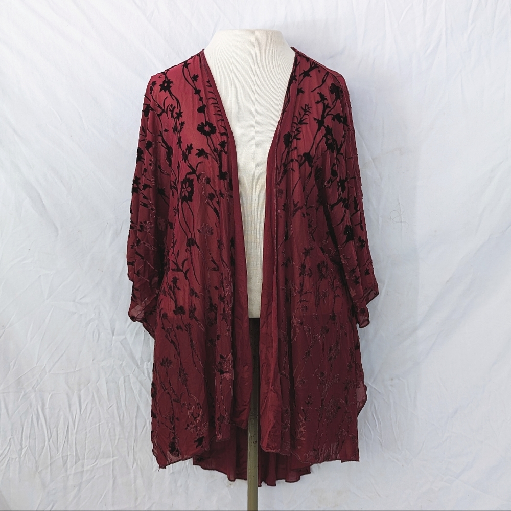 Emory Park Velvet Sheer Kimono